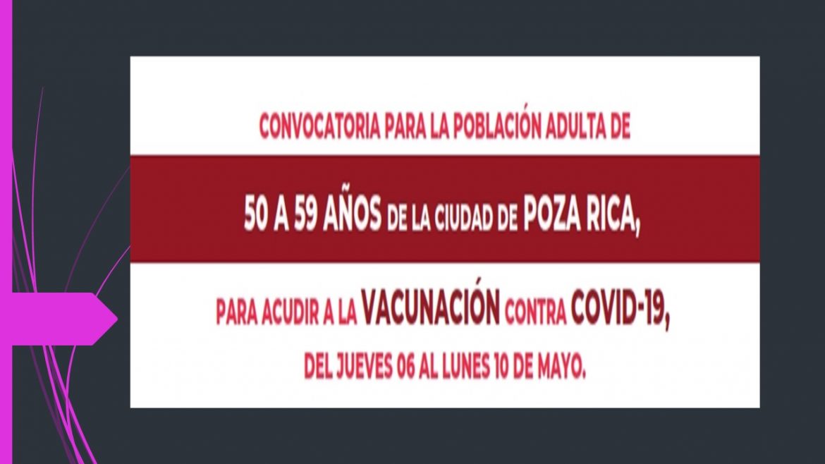 PLAN DE VACUNACIÓN CONTRA EL COVID-19 PARA PERSONAS DE 50 A 59 AÑOS.